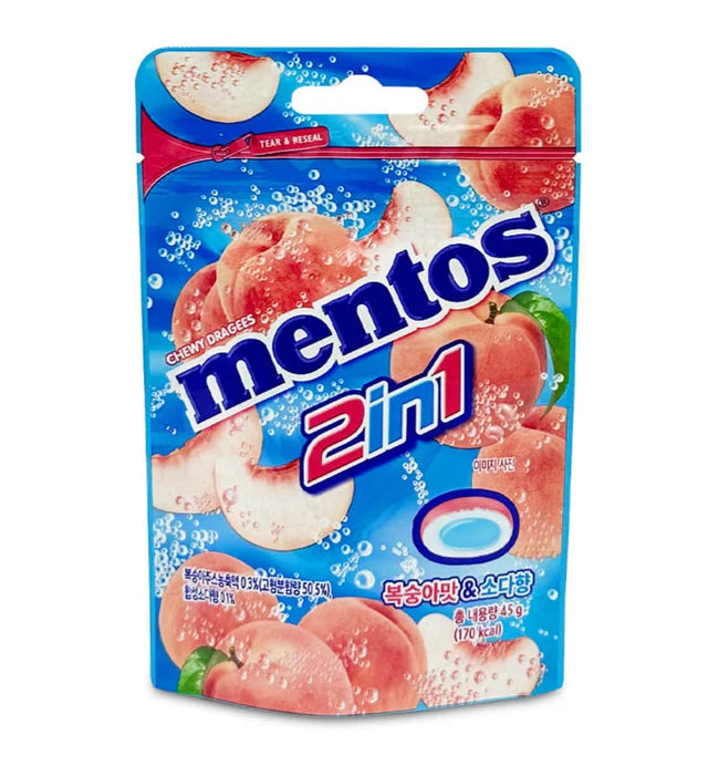 MENTOS DUO PEACH & SODA 45G