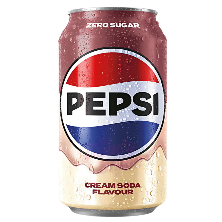 PEPSI ZERO SUGAR CREAM SODA 330ML