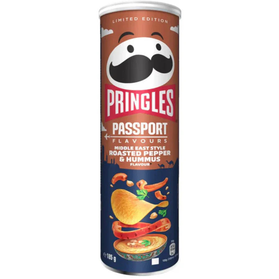 PRINGLES MIDDLE EAST STYLE ROASTED PEPPER & HUMMUS 165G