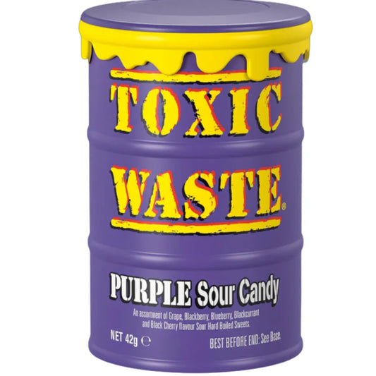 TOXIC WASTE PURPLE SOUR CANDY DRUM 42G